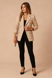 Abbey | Elegancka damska marynarka w kratkę 2