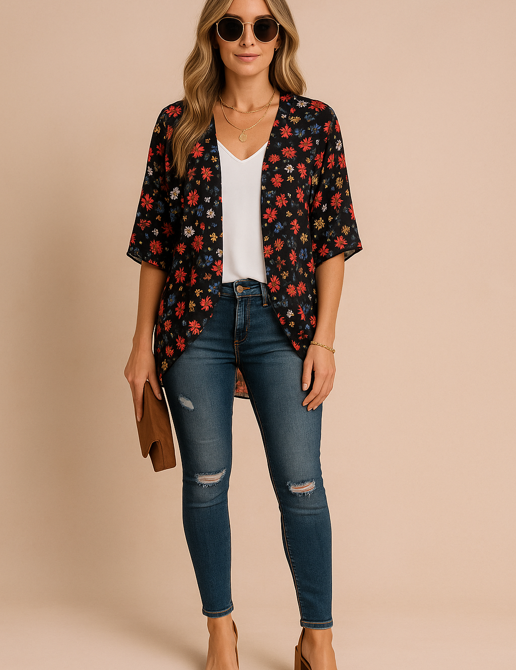 Amiri | Przewiewne damskie kimono z nadrukiem 3