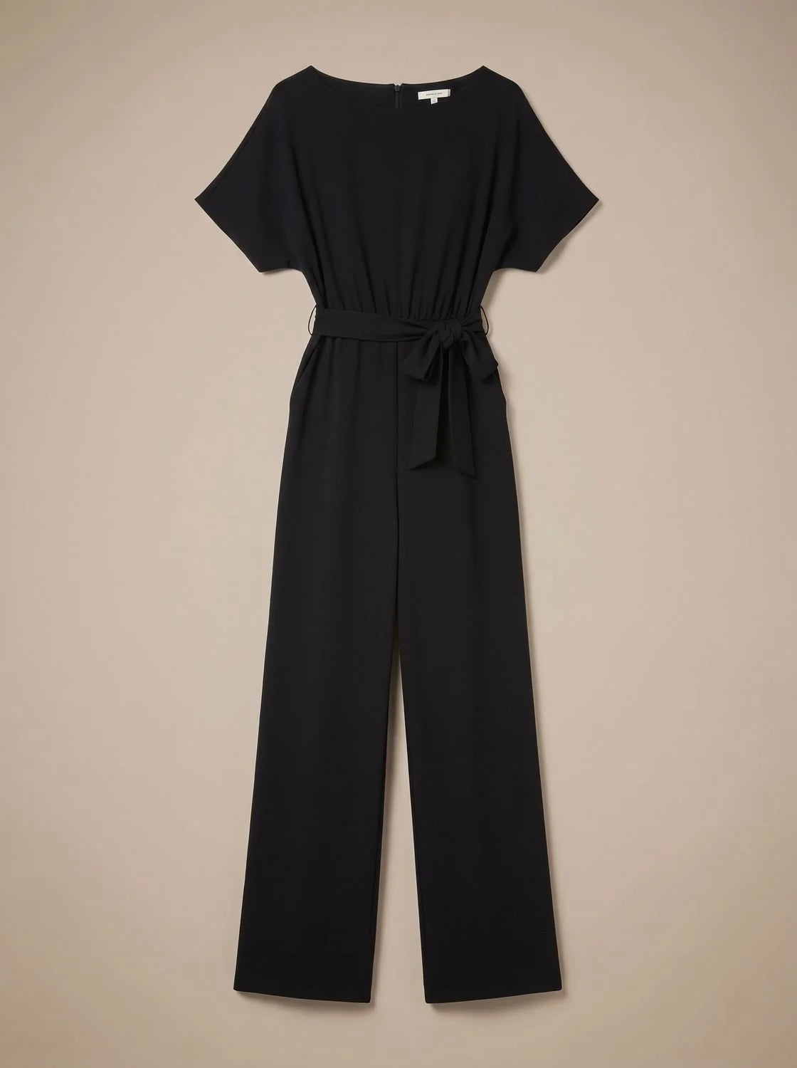 Annika | Damen Jumpsuit mit Bindegürtel und weitem Bein 2