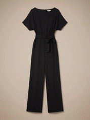 Annika | Damen Jumpsuit mit Bindegürtel und weitem Bein 2