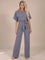 Annika | Damen Jumpsuit mit Bindegürtel und weitem Bein 7