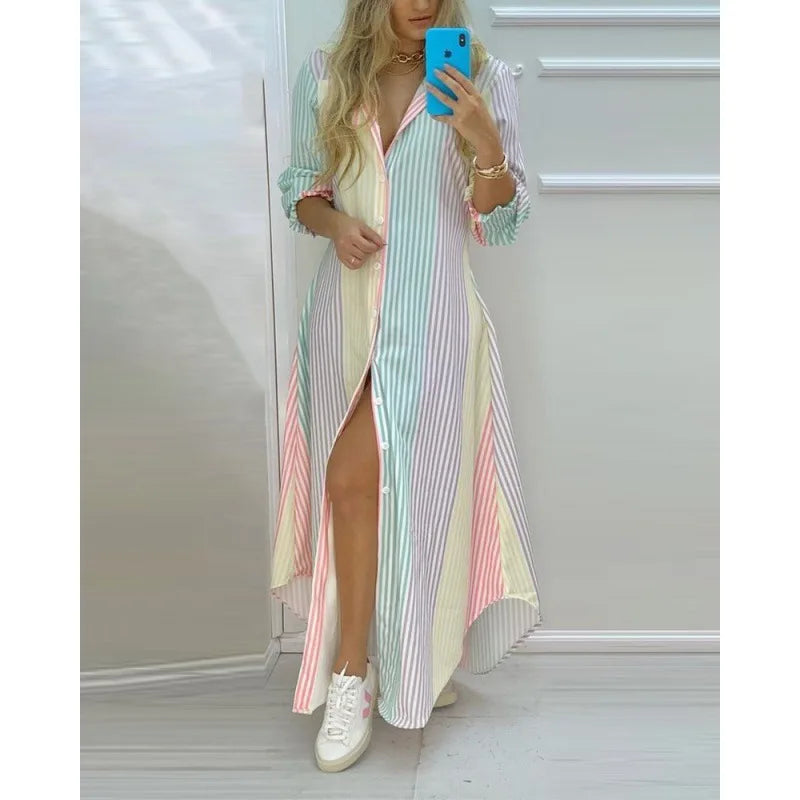 BOHO | Sukienka plażowa maxi z nadrukami 12