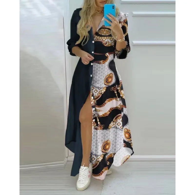BOHO | Sukienka plażowa maxi z nadrukami 15