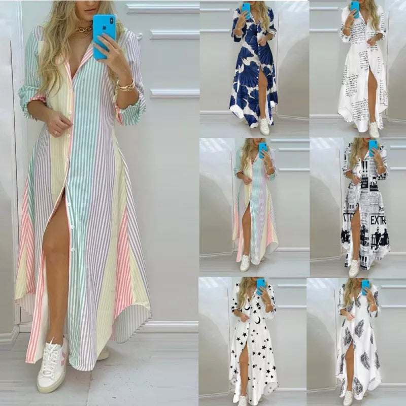 BOHO | Sukienka plażowa maxi z nadrukami 2