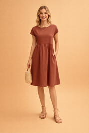 JUDY | Sukienka letnia midi basic