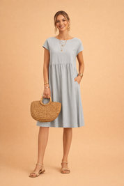 JUDY | Sukienka letnia midi basic