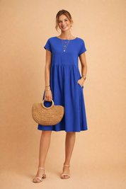 JUDY | Sukienka letnia midi basic