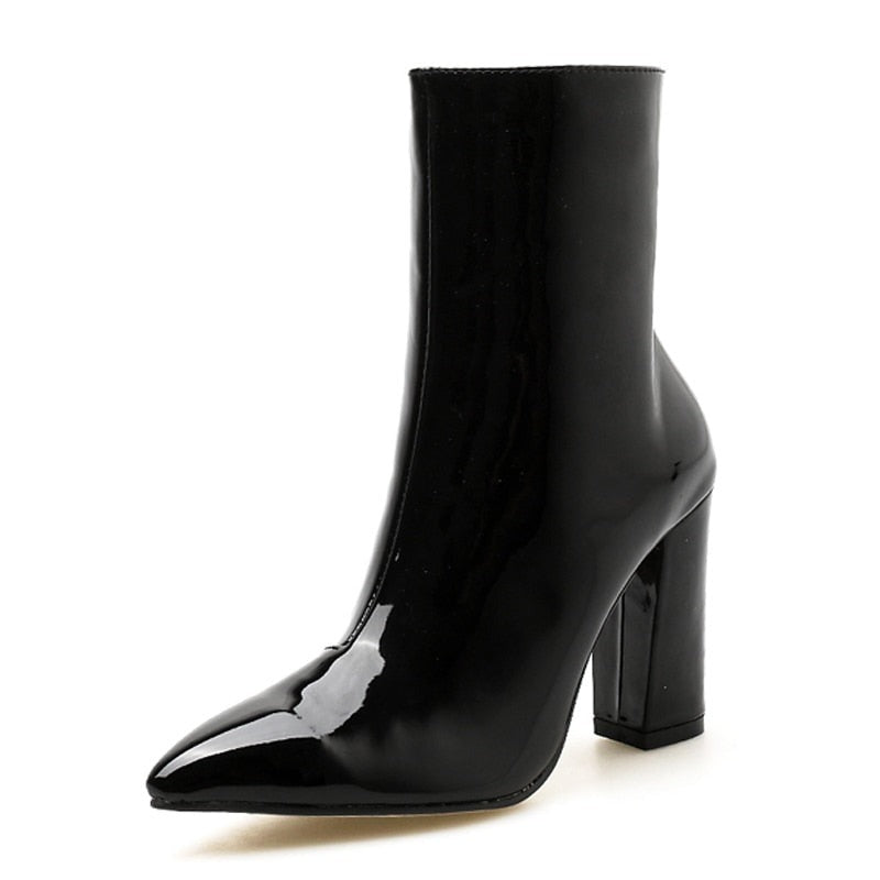 Botki Damskie z Arch Support na Stabilnym Słupku, Eleganckie i Stylowe, Idealne na Każdą Okazję 2