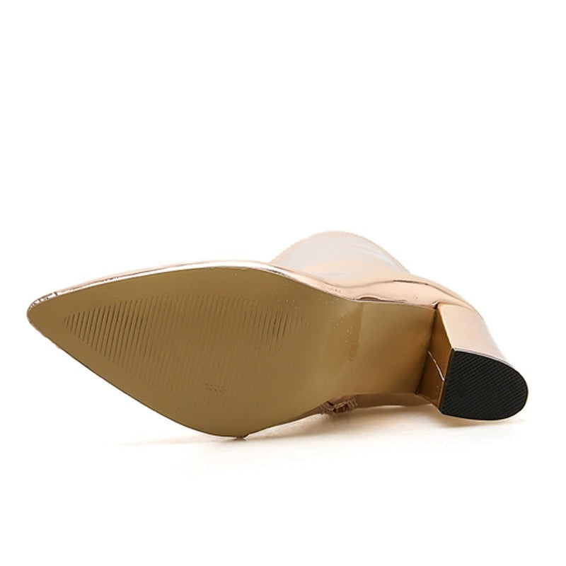Botki Damskie z Arch Support na Stabilnym Słupku, Eleganckie i Stylowe, Idealne na Każdą Okazję 7