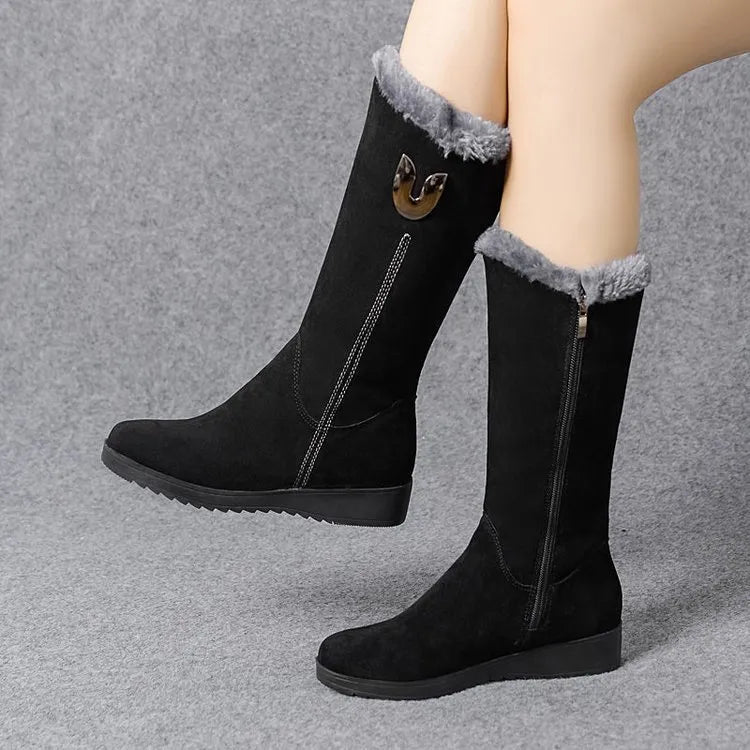 Botki średniej wysokości Tina z arch support na zimę dla kobiet 8