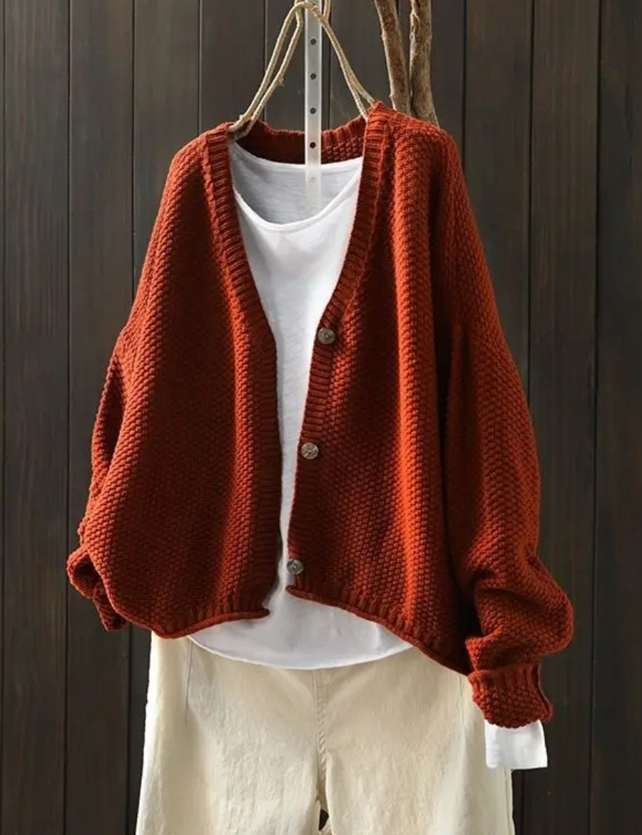 Damski Sweter Oversize Kardigan Dzianinowy na Chłodne Dni 2