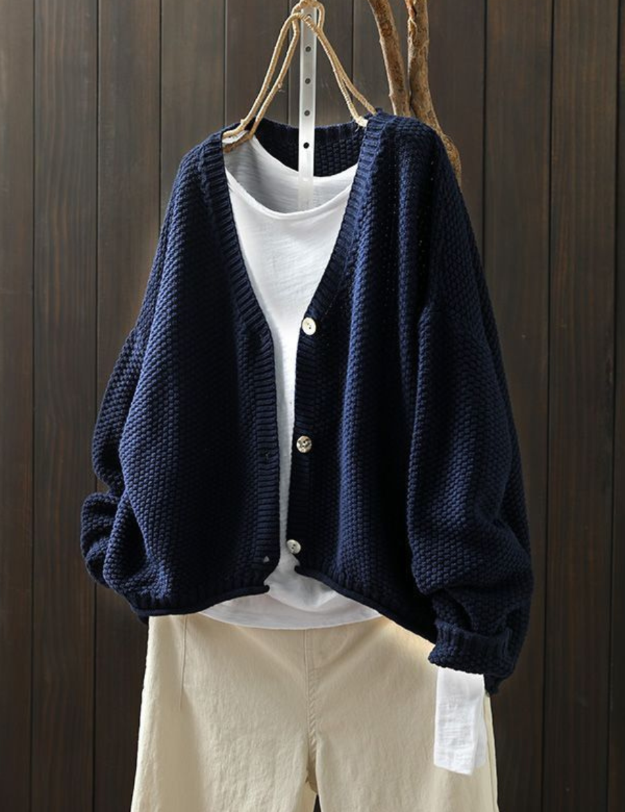 Damski Sweter Oversize Kardigan Dzianinowy na Chłodne Dni 5