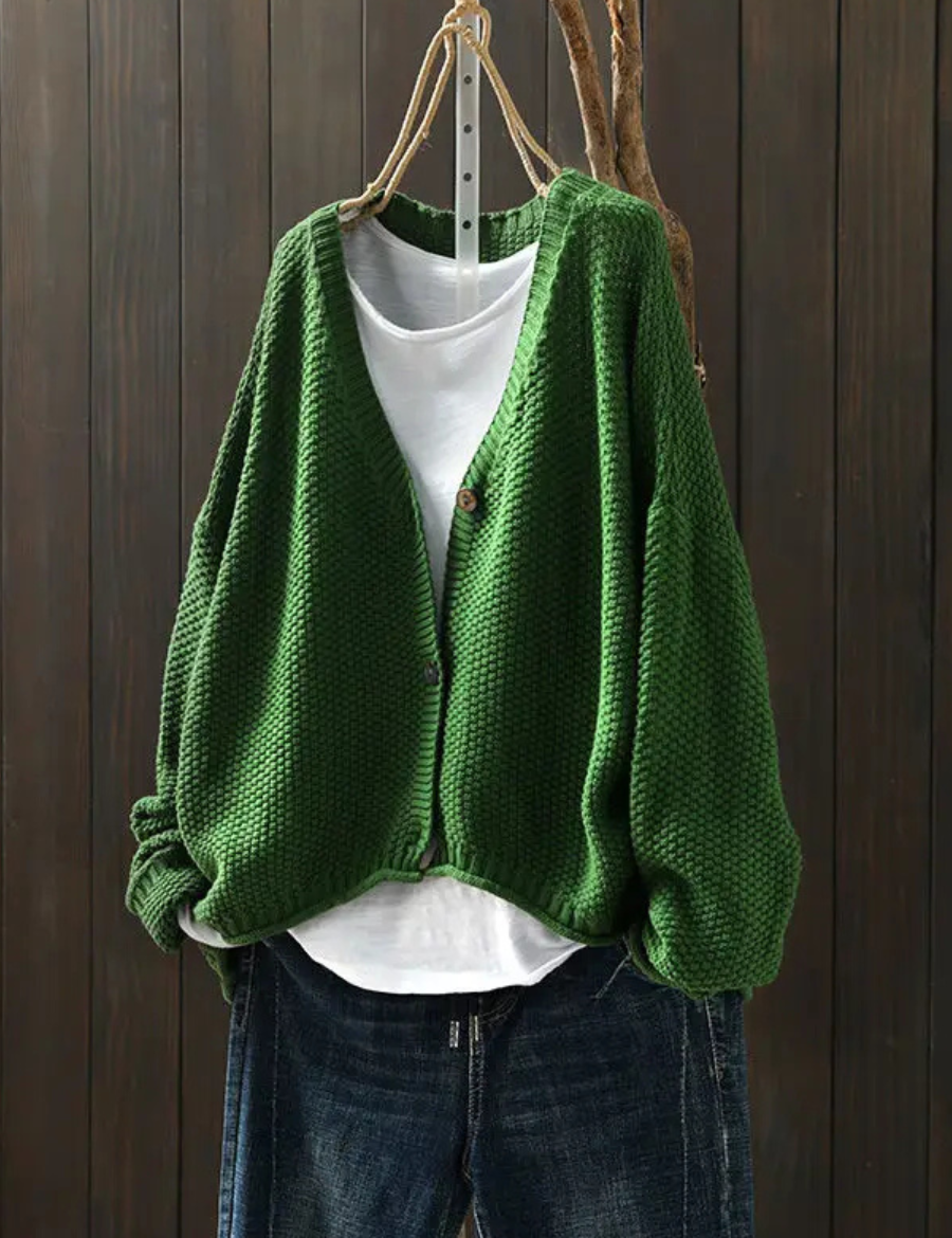 Damski Sweter Oversize Kardigan Dzianinowy na Chłodne Dni 6
