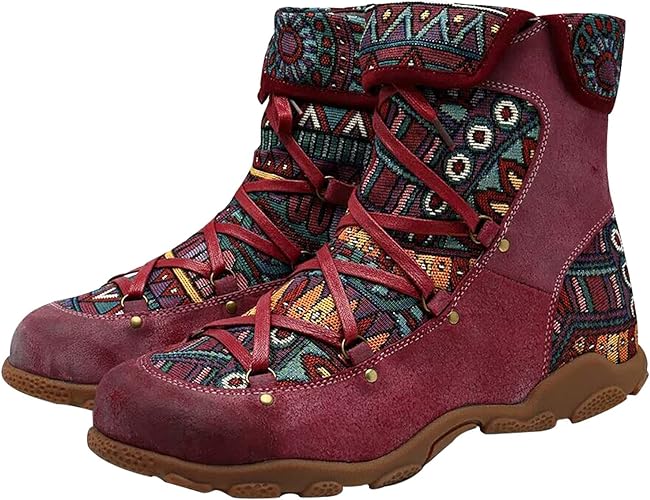 Damskie botki retro boho z wygodnym krojem na co dzień 0