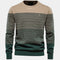 Dominik | Herren Strickpullover Rundhals Streifen-Farbverlauf Langarm 0