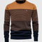 Dominik | Herren Strickpullover Rundhals Streifen-Farbverlauf Langarm 1