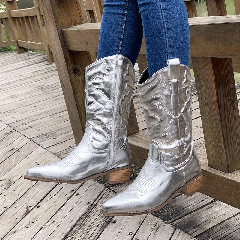 EVELYN | Retro kowbojskie buty w stylu western 11