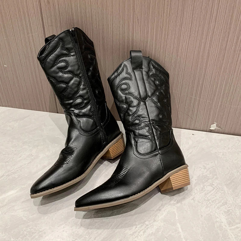 EVELYN | Retro kowbojskie buty w stylu western 2