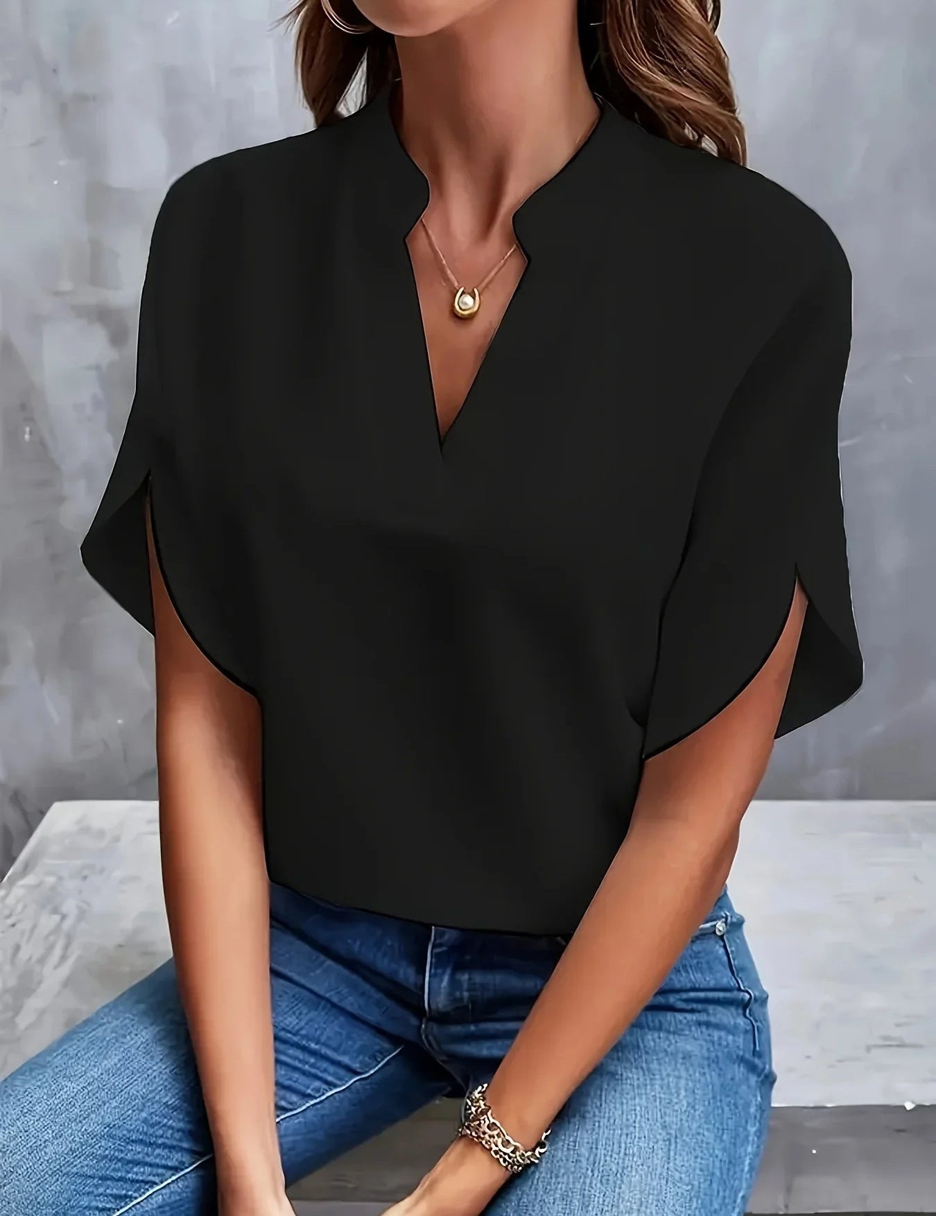 Elegancka Bluzka Damska Z Długim Rękawem - Stylowe Bluzki Damskie Wizytowe Do Spodni 3