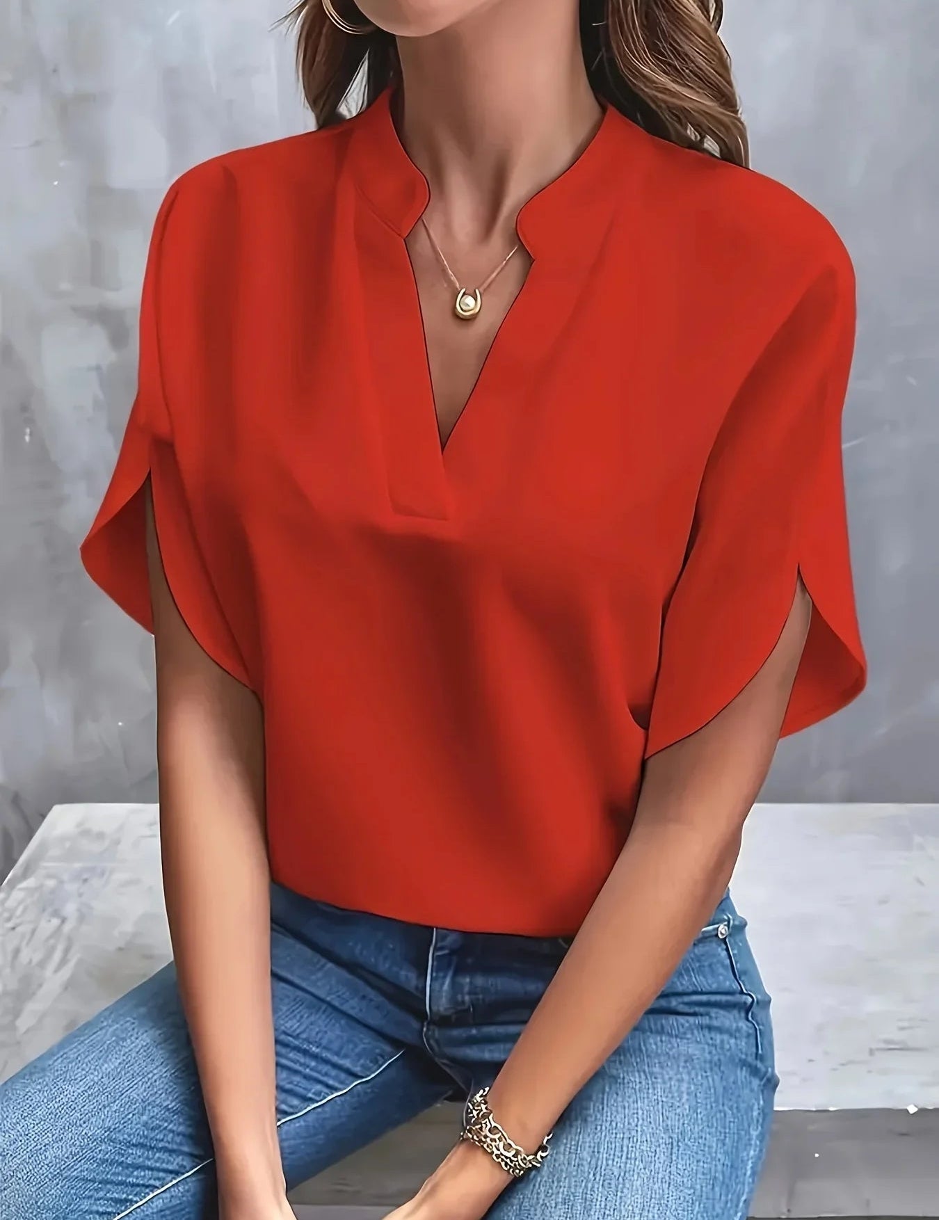 Elegancka Bluzka Damska Z Długim Rękawem - Stylowe Bluzki Damskie Wizytowe Do Spodni 4