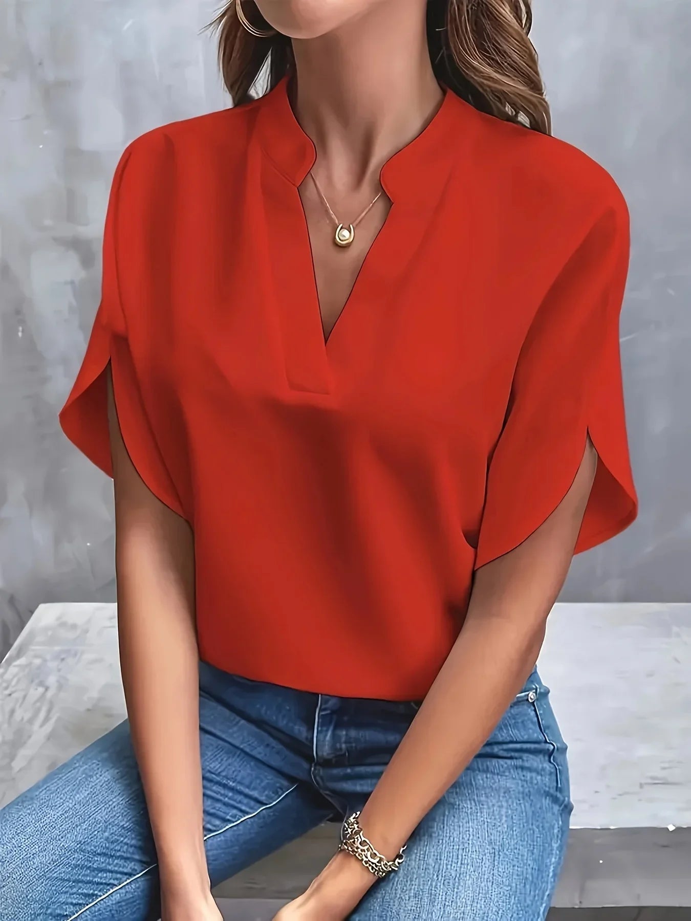 Elegancka Bluzka Damska Z Długim Rękawem - Stylowe Bluzki Damskie Wizytowe Do Spodni 4