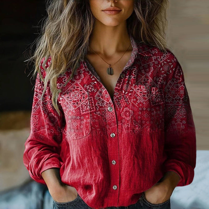 Elegancka Bluzka Damska w Stylu Vintage Boho - Lekka i Stylowa na Lato 0
