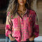 Elegancka Bluzka Damska w Stylu Vintage Boho - Lekka i Stylowa na Lato 3