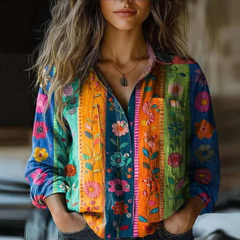 Elegancka Bluzka Damska w Stylu Vintage Boho - Lekka i Stylowa na Lato 4