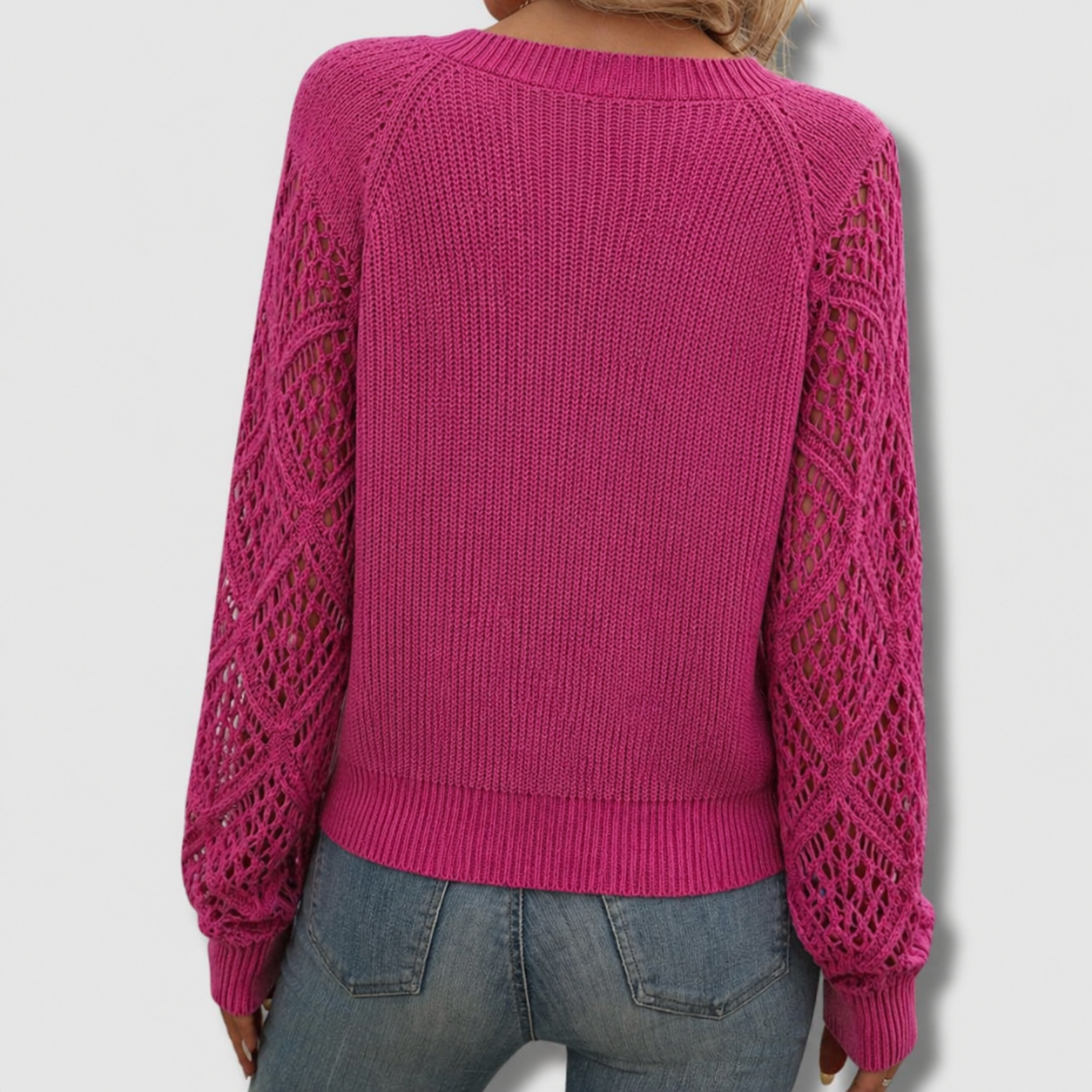 Elegancki sweter damski z dekoltem w kształcie litery V na każdą okazję 2