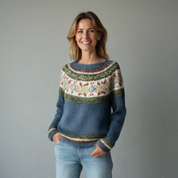 Elegancki sweter damski z dzianiny w stylu nordyckim na zimę 7