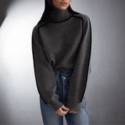 Elegancki sweter z golfem damski na jesień i zimę komfortowy i miękki 6