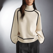 Elegancki sweter z golfem damski na jesień i zimę komfortowy i miękki 8