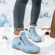 Frieda | Damen Gefütterte Ankle Boots Kunstleder Reißverschluss Winterstiefeletten 1