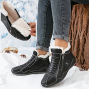 Frieda | Damen Gefütterte Ankle Boots Kunstleder Reißverschluss Winterstiefeletten 13