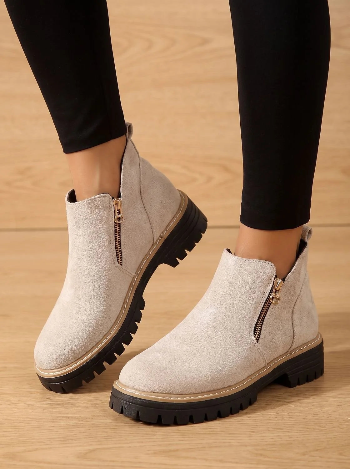Frieda | Damen Orthopädische Ankleboots mit Leopardenmuster Seitlichem Reißverschluss 0