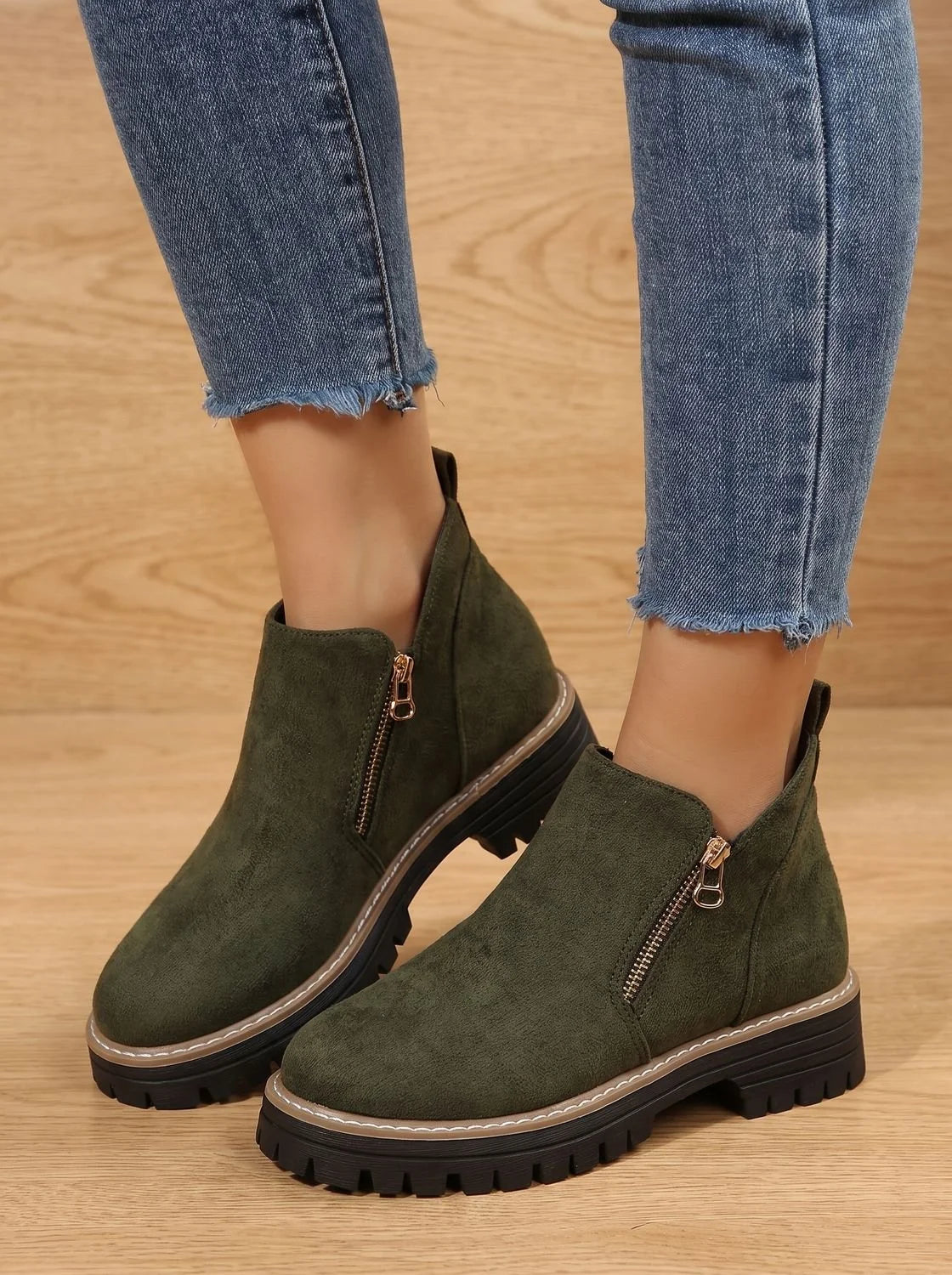 Frieda | Damen Orthopädische Ankleboots mit Leopardenmuster Seitlichem Reißverschluss 8