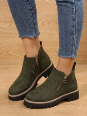Frieda | Damen Orthopädische Ankleboots mit Leopardenmuster Seitlichem Reißverschluss 8
