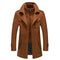 Lukas | Herren Zweiteiliger Wollmantel Slim-Fit Wintermantel mit Strickkragen 5