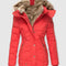 Marlene | Damen Gefütterte Winterjacke mit Kunstfell-Kapuze und Taille 5