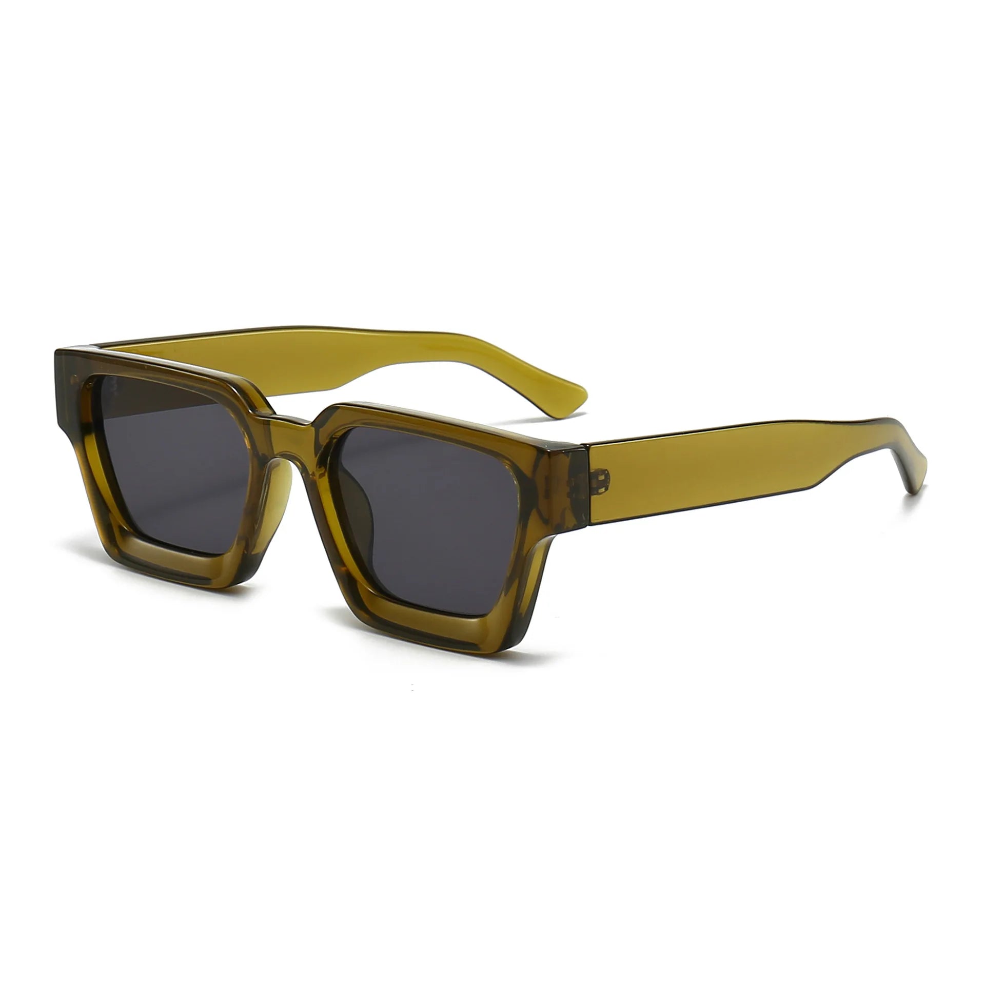 Modne Okulary Przeciwsłoneczne Unisex z Kwadratową Ramką UV400 - Stylowe i Eleganckie Ochrona przed Słońcem 18