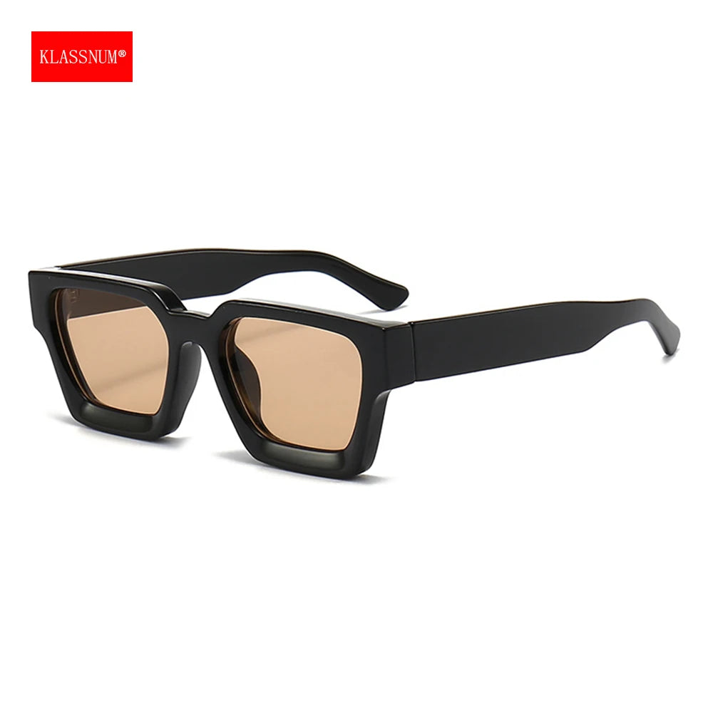 Modne Okulary Przeciwsłoneczne Unisex z Kwadratową Ramką UV400 - Stylowe i Eleganckie Ochrona przed Słońcem 3