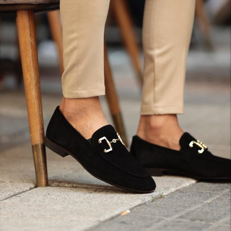 Mokasyny Męskie Czarne Z Arch Support - Eleganckie Buty Mokasyny Męskie Slip-On 2