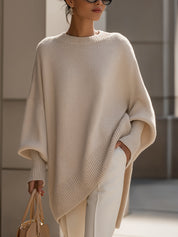 Oversize Sweter Damski z Drapowaniem Elegancki i Komfortowy 0