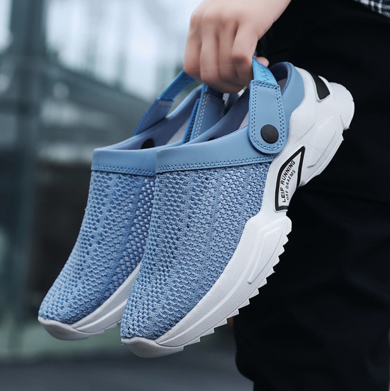 Sandały unisex do użytku na zewnątrz, antypoślizgowe, modne, codzienne buty z siateczki z zakrytymi palcami 3