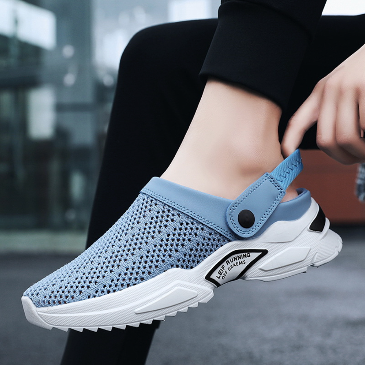 Sandały unisex do użytku na zewnątrz, antypoślizgowe, modne, codzienne buty z siateczki z zakrytymi palcami 4