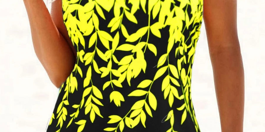 Stylowa Dwuczęściowa Sukienka Kąpielowa z Regulowanym Topem i Szortami na Plażę 0