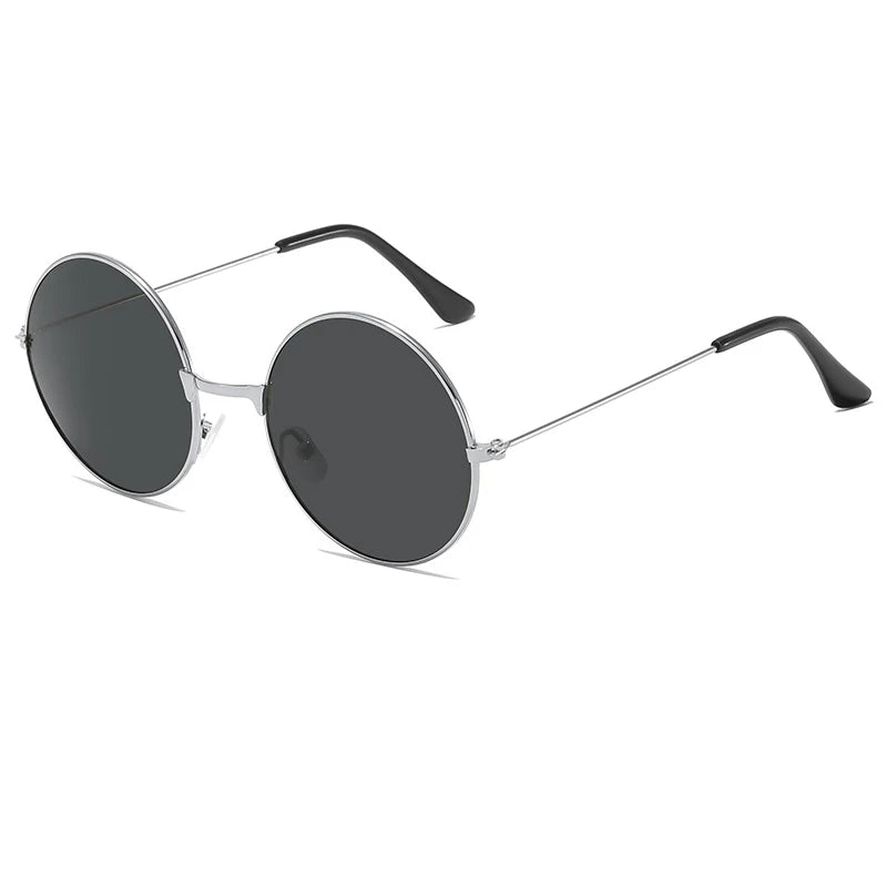Stylowe Okrągłe Okulary Przeciwsłoneczne Unisex w Czerwonym i Żółtym Kolorze - Modny Design i Ochrona UV 10