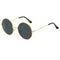 Stylowe Okrągłe Okulary Przeciwsłoneczne Unisex w Czerwonym i Żółtym Kolorze - Modny Design i Ochrona UV 4