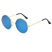 Stylowe Okrągłe Okulary Przeciwsłoneczne Unisex w Czerwonym i Żółtym Kolorze - Modny Design i Ochrona UV 6