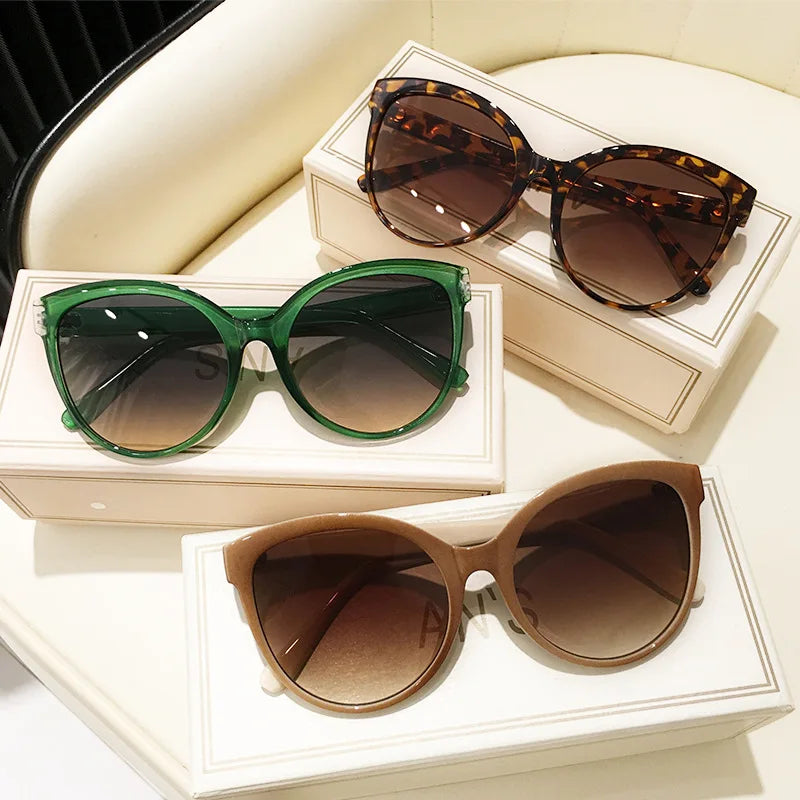 Stylowe Okulary Przeciwsłoneczne Damskie Kocie Oczy z Ochroną UV - Elegancki Dodatek na Słoneczne Dni 0
